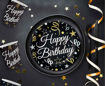 Picture of HAPPY BIRTHDAY BLACK & GOLD PAPER CUP 250ML 6 PACK
